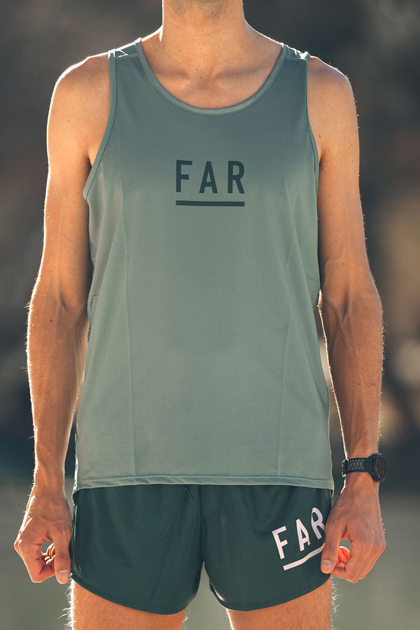 Performance Ultralight Singlet Light Green - FAR RUNNING