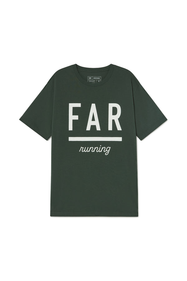 Unisex Organic Cotton Tee FAR Green - FAR RUNNING