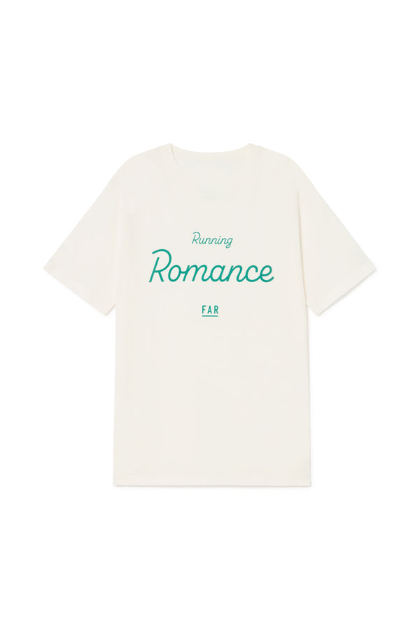Unisex Organic Cotton Tee White Running Romance - FAR RUNNING