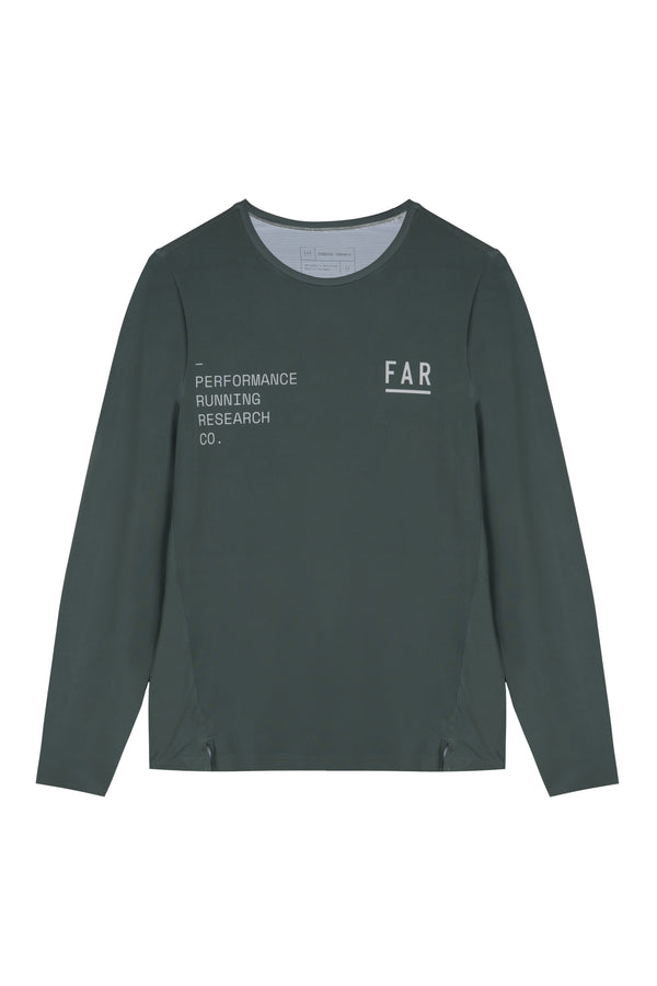 Long Sleeve Performance Ultralight Tee Dark Green - FAR RUNNING