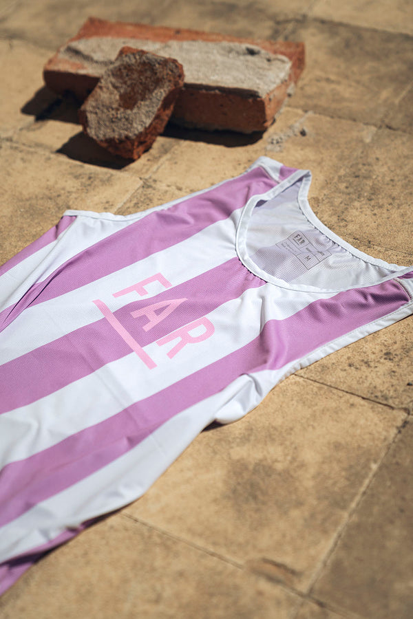 Performance Ultralight Singlet Pink Stripes - FAR RUNNING
