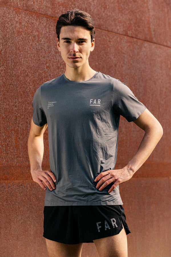 Performance Ultralight Tee Grey - FAR RUNNING