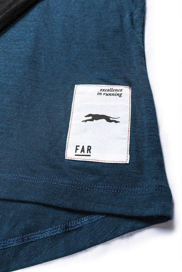 Classic 3/4 Merino Blue Tee - FAR RUNNING