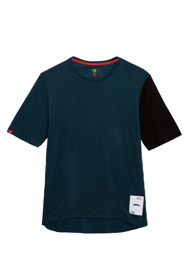 Classic Ultralight Merino Blue Tee - FAR RUNNING