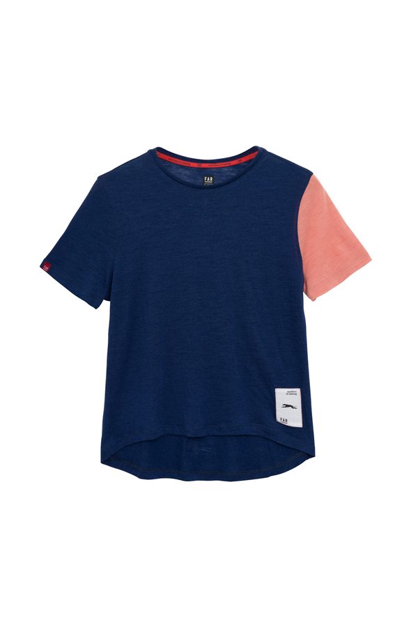 Classic Ultralight Merino Blue Tee - FAR RUNNING