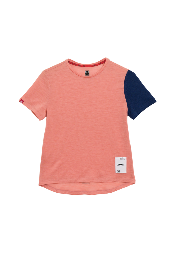 Classic Ultralight Merino Pink Tee - FAR RUNNING