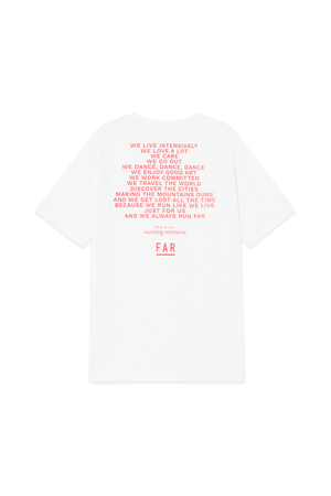 Unisex Organic Cotton Tee White Manifesto - FAR RUNNING