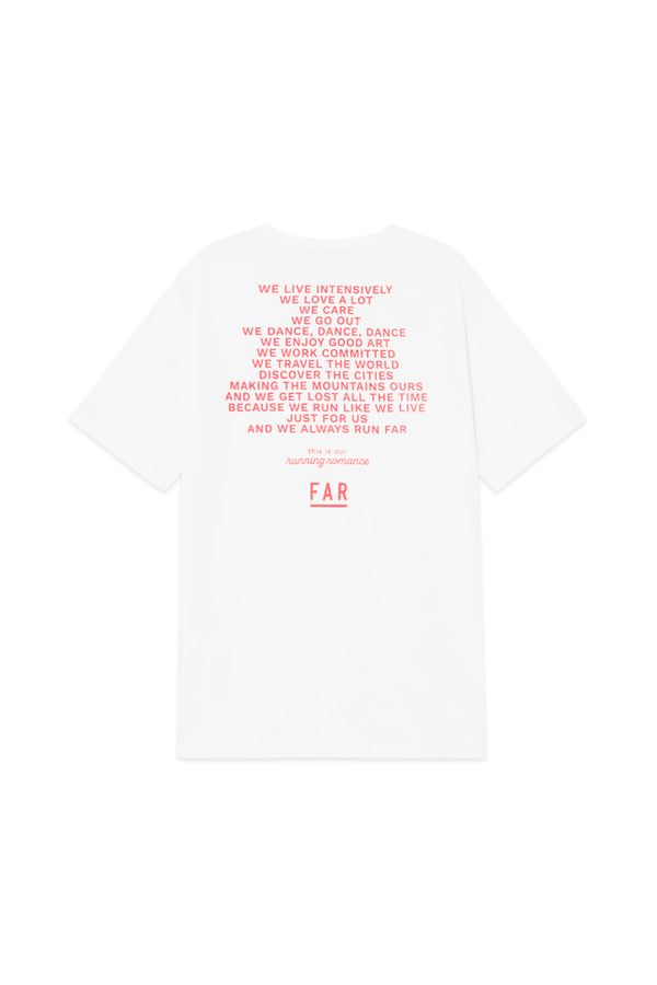 Unisex Organic Cotton Tee White Manifesto - FAR RUNNING