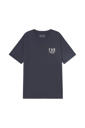 Unisex Organic Cotton Tee Navy Blue Running Libre - FAR RUNNING