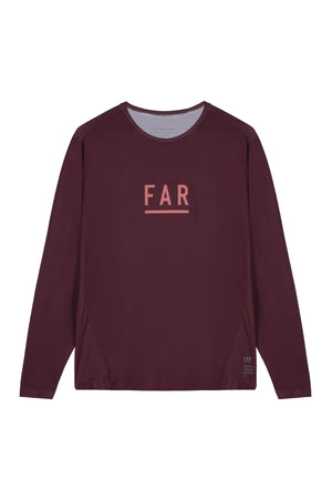 Long Sleeve Ultralight Tee Burgundy - FAR RUNNING