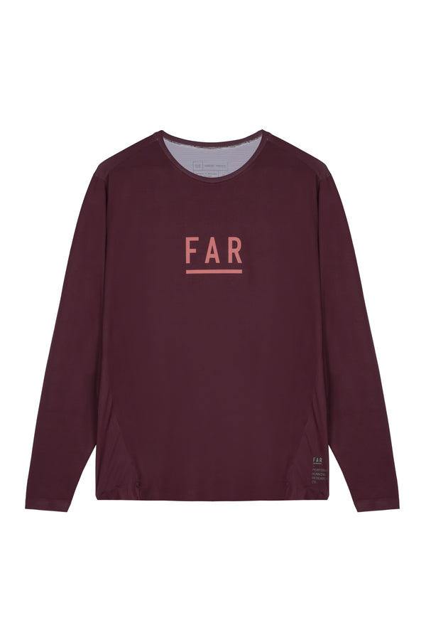 Long Sleeve Ultralight Tee Burgundy - FAR RUNNING