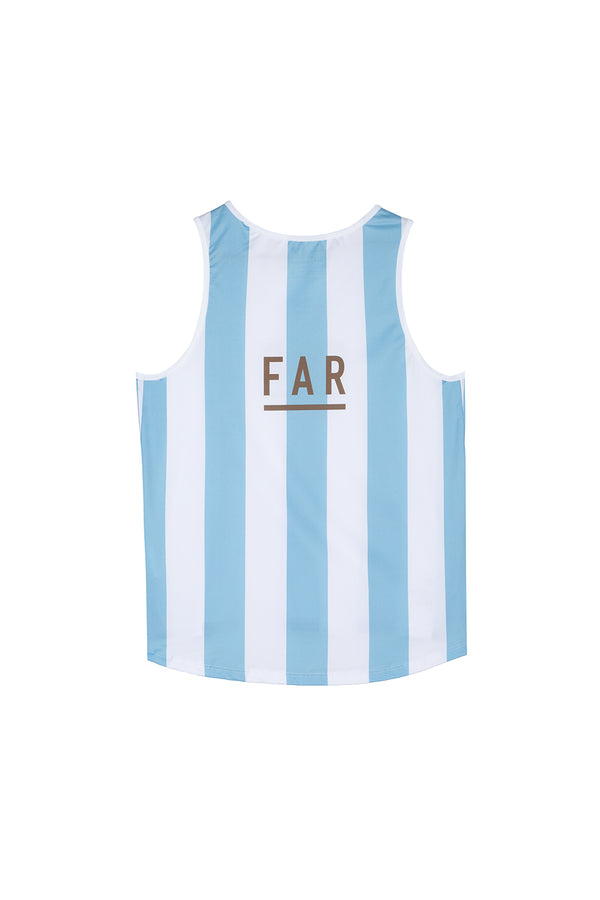 Performance Singlet Light Blue Stripes