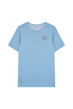 Performance Tee Running Is Poetry Light Blue - FAR RUNNING