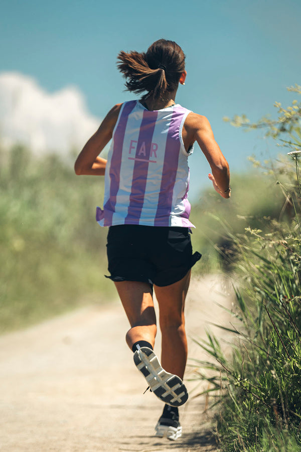 Performance Ultralight Singlet Pink Stripes