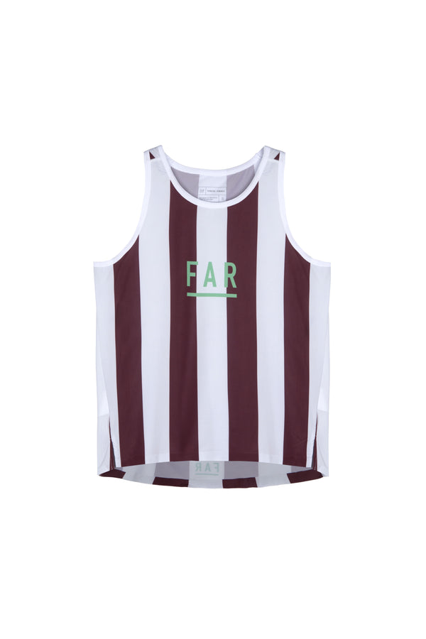 Performance Ultralight Singlet Burgundy Stripes - FAR RUNNING