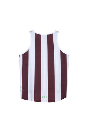 Performance Ultralight Singlet Burgundy Stripes - FAR RUNNING