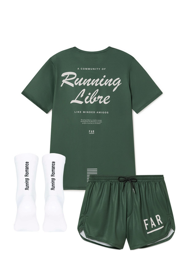 Performance Running Romance Dark Green Kit - FAR RUNNING