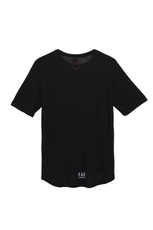 Classic Ultralight Merino Black Tee - FAR RUNNING