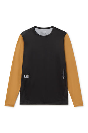 Long Sleeve Ultralight Running Tee Mustard - FAR RUNNING