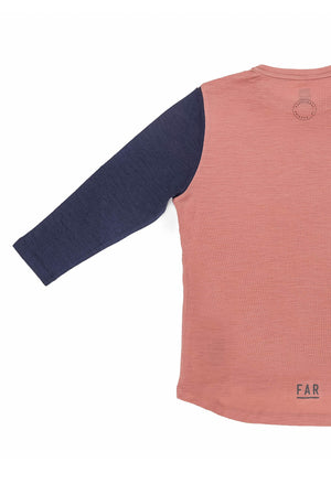 Classic Merino 3/4 Pink Tee - FAR RUNNING