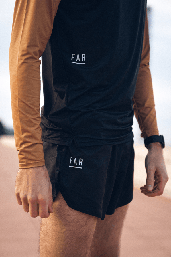 Long Sleeve Ultralight Running Tee Mustard - FAR RUNNING